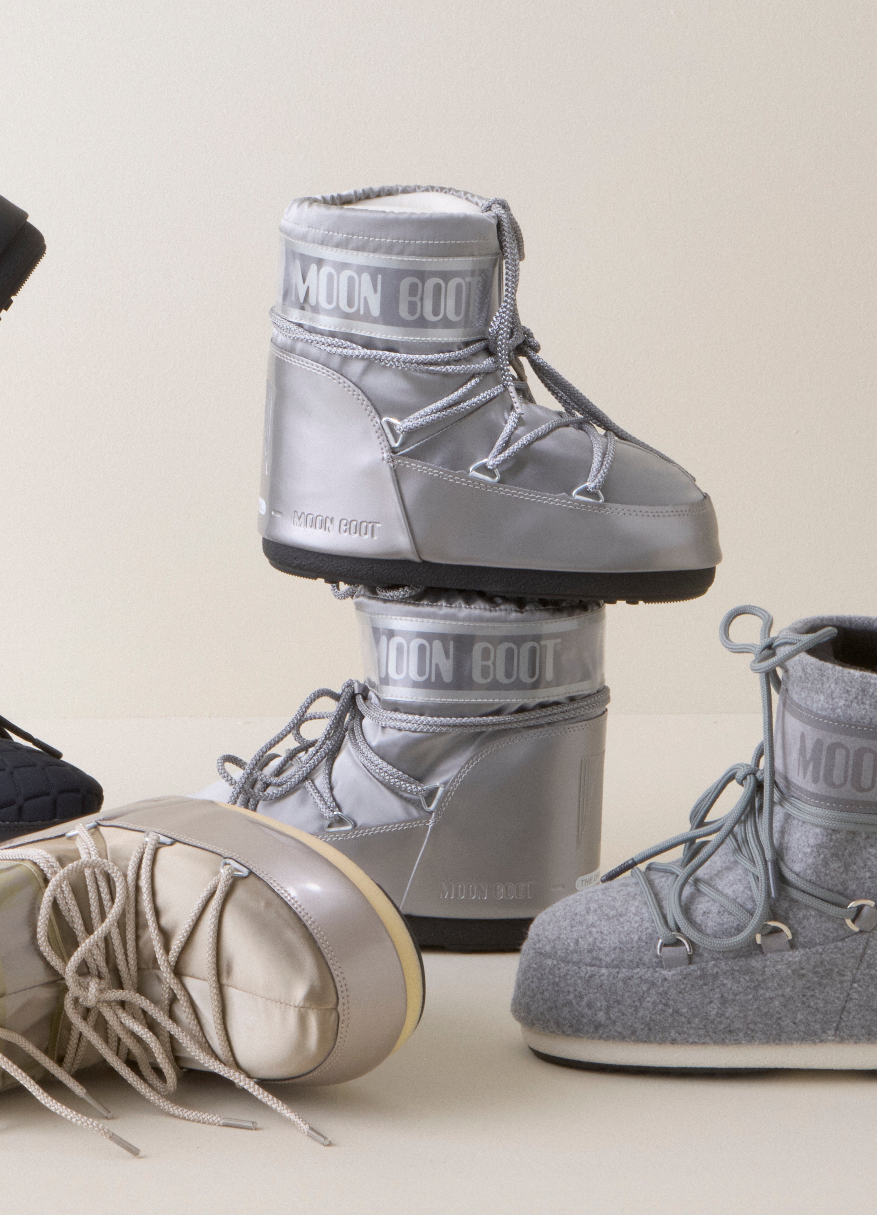 Icon Low Glance støvle - Sølvfarvet